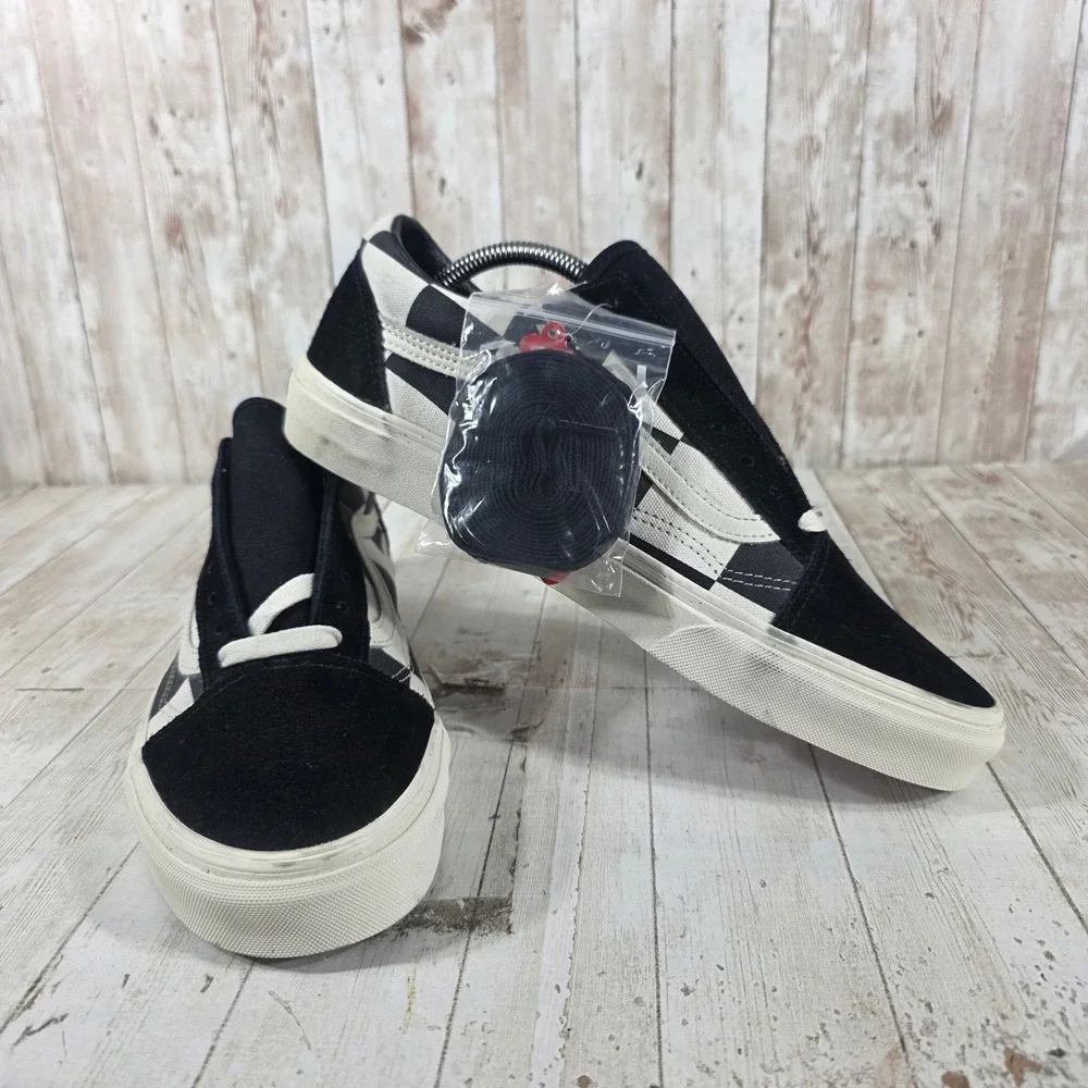 Vans Old Skool Checkerboard Black White‎ Mens 10 Low Top Sneakers 721278